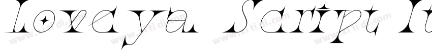 loveya Script Italiｃ字体转换